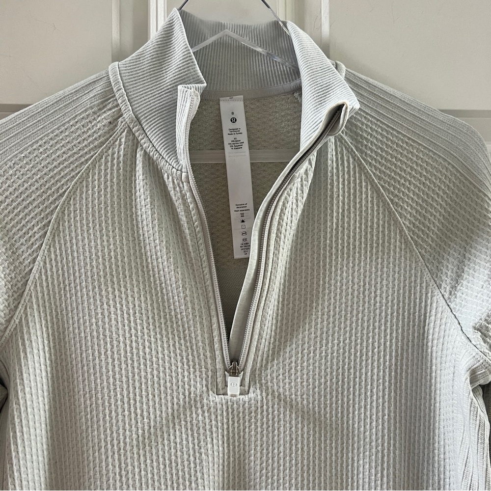 lululemon athletica Light Gray Quarter-Zip Pullover - Picture 9 of 11